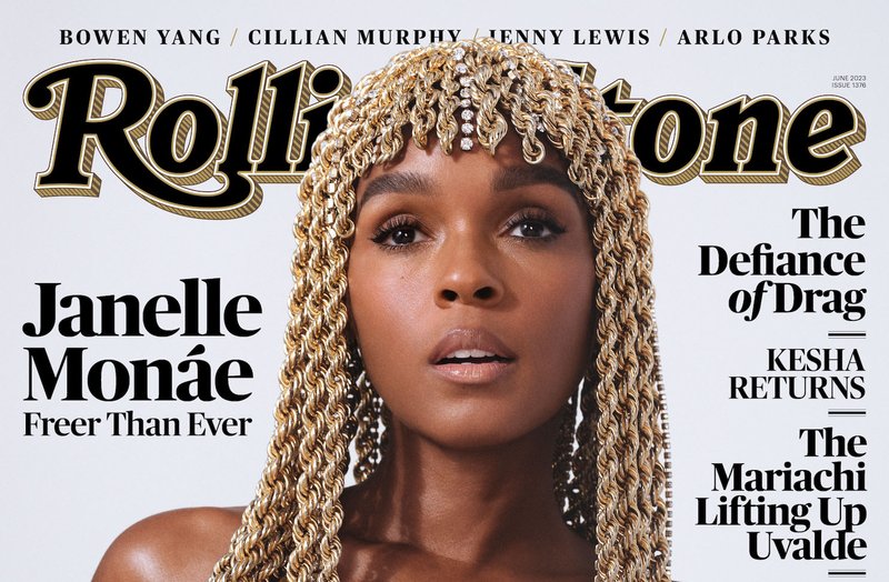 Cropped cover of Rolling Stone magazine, featuring Janelle Monáe
