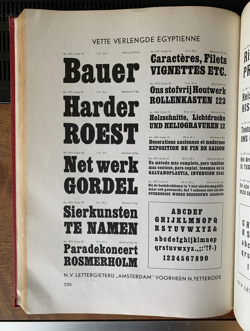 Vette Verlengde Egyptienne in the specimen catalog of Vorheen N. Tetterode