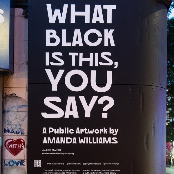 The title "What Black is this, you say?" in white text on a black wall.