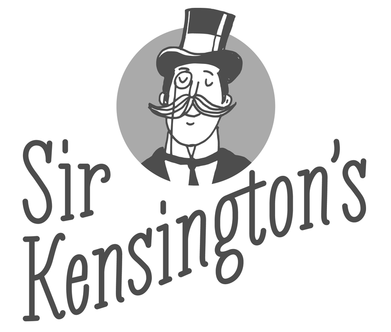 A rough sketch for the Sir Kensington's logo lockup