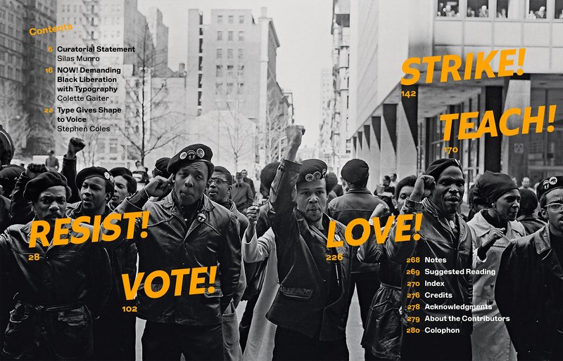 An interior spread of the book Strikethrough