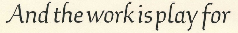 A line of calligraphic text with swash ascenders