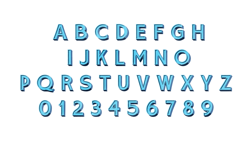 Character set of the Sal typeface